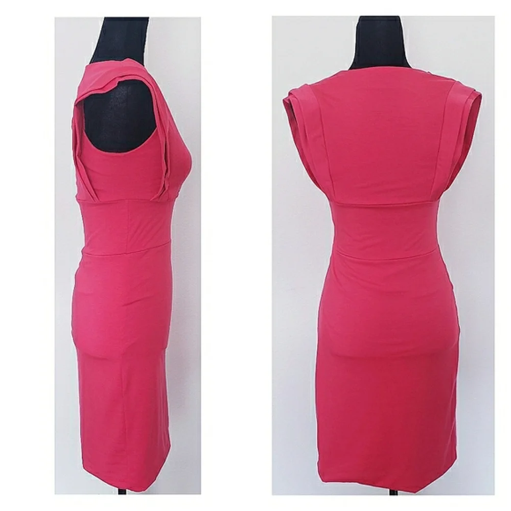 RENUAR RED FITTED DRESS - Picture 4 of 5